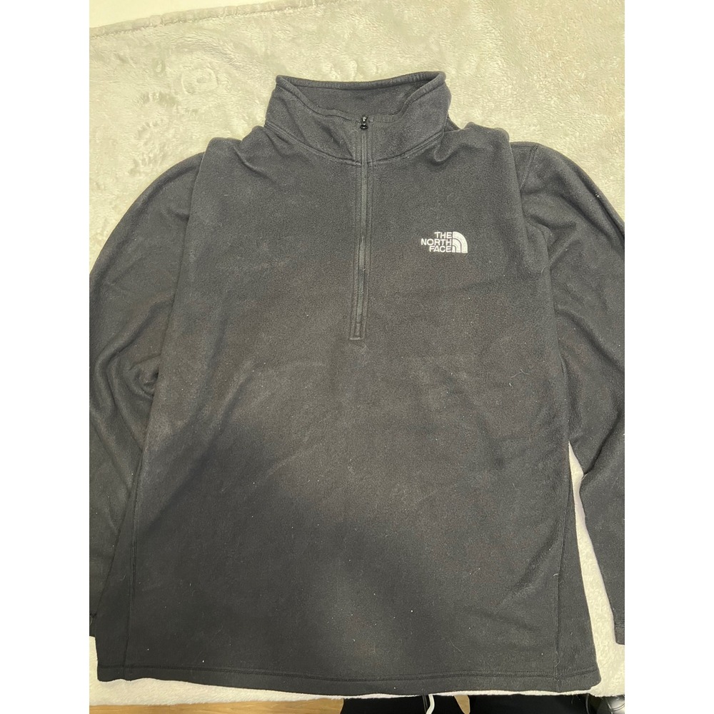 The North Face Mens Fleece Pullover Quarter Zip Black XXL